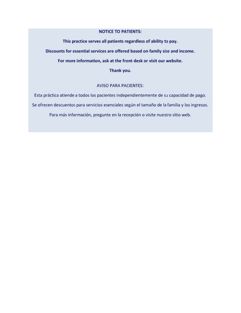 Information on Ability to Pay and Care